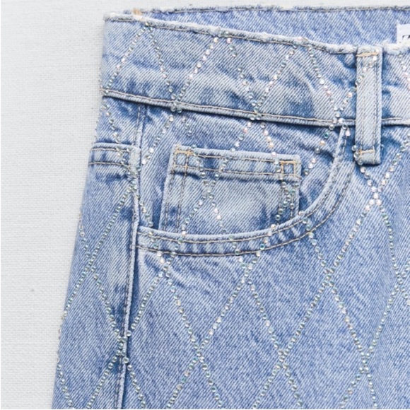 Zara Light Blue Straight Leg Jeans - Picture 7 of 12